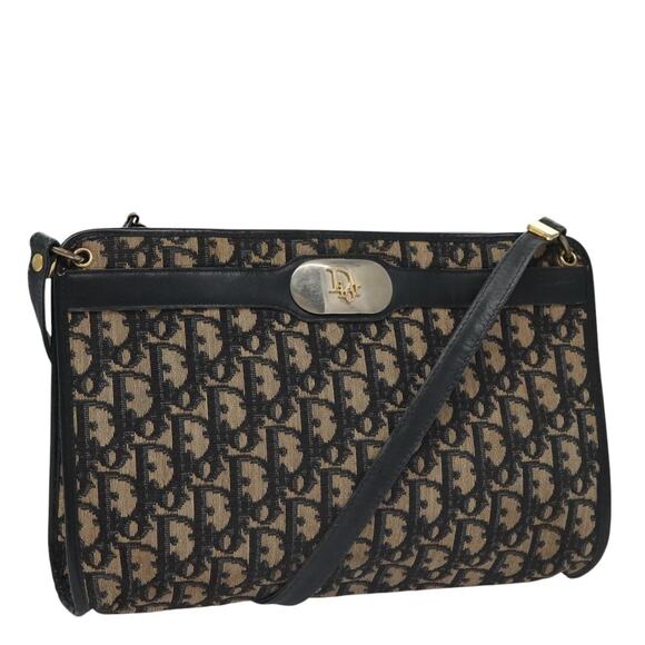 DIOR Trotter Canvas Shoulder Bag Navy - Picture 1 of 16